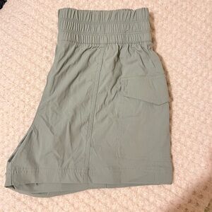 Yogalicious Sage Green Trail Short with Smocked Waist